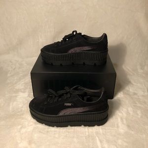 NEW Rihanna black suede cleated Fenty Puma Creeper